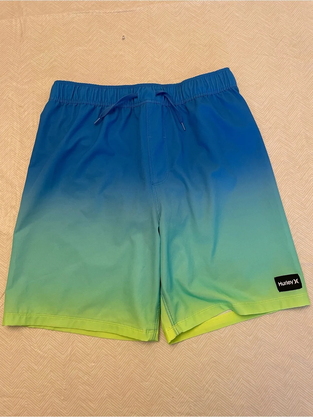 Hurley Blue to Green Ombre Boy’s Swim Trunks
